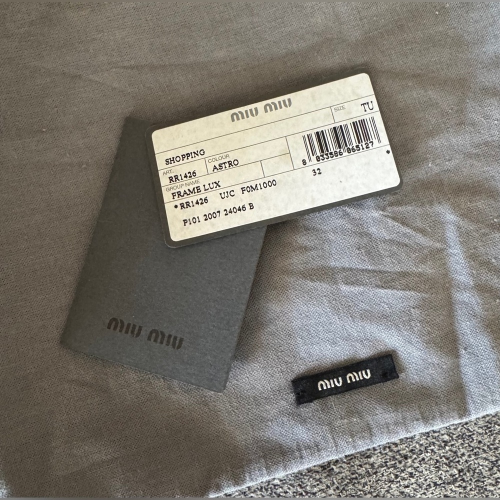 Miu Miu Frame Vitello Lux Leather Bag in Astro Gray Color - Picture 3 of 15